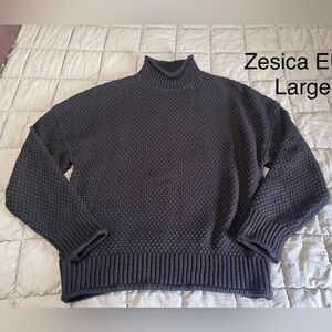 Zesica Black Knit Sweater
